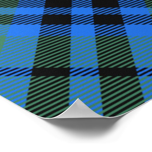 Clan Keith Wappen über Tartan Poster (Ecke)