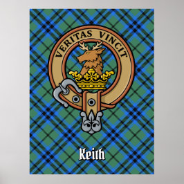 Clan Keith Wappen über Tartan Poster