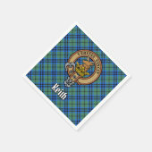 Clan Keith Wappen über Tartan Serviette (Ecke)
