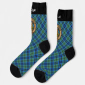 Clan Keith Wappen über Tartan Socken (Linkes Detail)