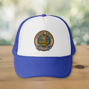 Clan Keith Wappen über Tartan Trucker Hat Truckerkappe
