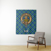Clan Keith Wappen über Tartan Wandteppich (Beispiel)