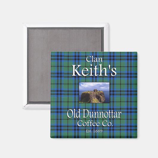 Clan Keith's Old Dunnottar Coffee Co. Magnet (Vorderseite/Rückseite)