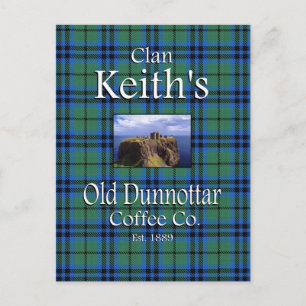 Clan Keith's Old Dunnottar Coffee Co. Postkarte