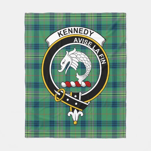 Clan Kennedy Ancient Tartan Kariert Fleecedecke (Vorderseite)