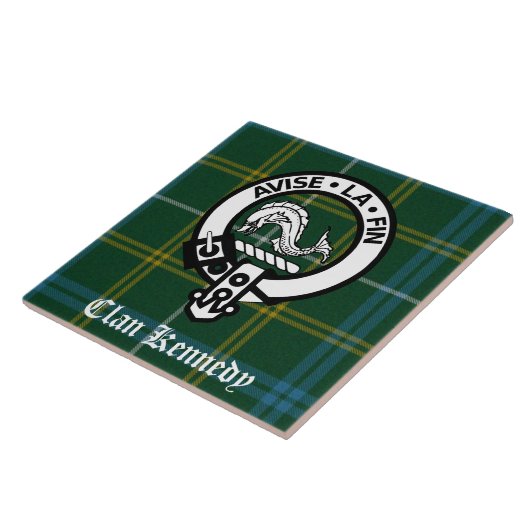 Clan Kennedy Crest Tartan Fliese (Seite)