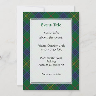 Clan Kennedy Tartan Einladung