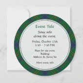 Clan Kennedy Tartan Einladung (Rückseite)
