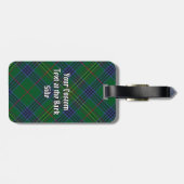 Clan Kennedy Tartan Gepäckanhänger (Rückseite horizontal)
