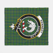 Clan Kennedy Tartan Kariert Fleecedecke (Vorderseite (Horizontal))