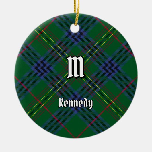 Clan Kennedy Tartan Keramik Ornament (Vorne)
