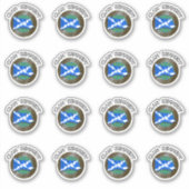 Clan Kennedy Tartan Knot & Flag Aufkleber (Vorderseite)