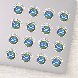 Clan Kennedy Tartan Knot & Flag Aufkleber