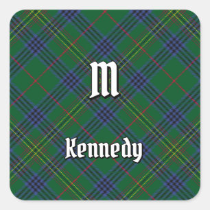 Clan Kennedy Tartan Quadratischer Aufkleber