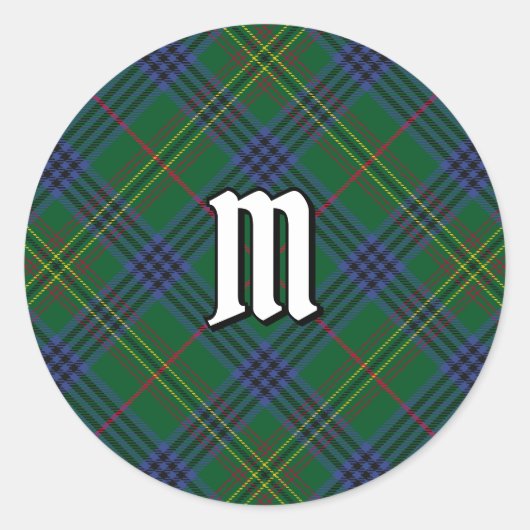Clan Kennedy Tartan Runder Aufkleber (Vorderseite)