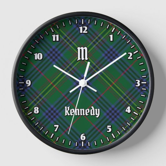 Clan Kennedy Tartan Uhr (Vorderseite)