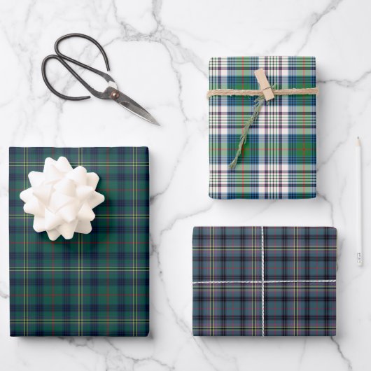 Clan Kennedy Tartan Variationen Geschenkpapier Set (Vorderseite)