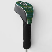 Clan Kennedy Wappen Abzeichen & Tartan Golf Headcover (angewinkelt)