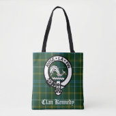 Clan Kennedy Wappen Abzeichen und Tartan Tasche (Vorderseite)