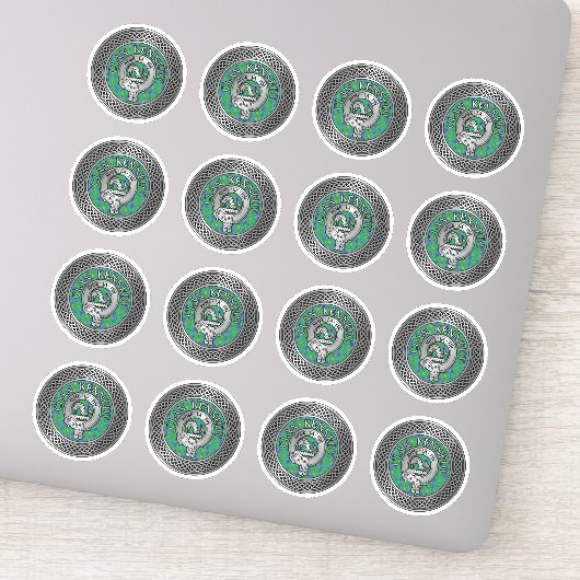 Clan Kennedy Wappen & Tartan Knot Aufkleber (Detail)