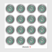 Clan Kennedy Wappen & Tartan Knot Aufkleber (Blatt)