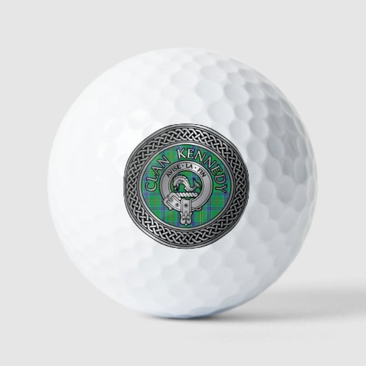 Clan Kennedy Wappen & Tartan Knot Golfball (Vorderseite)