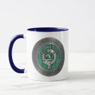 Clan Kennedy Wappen & Tartan Knot Tasse
