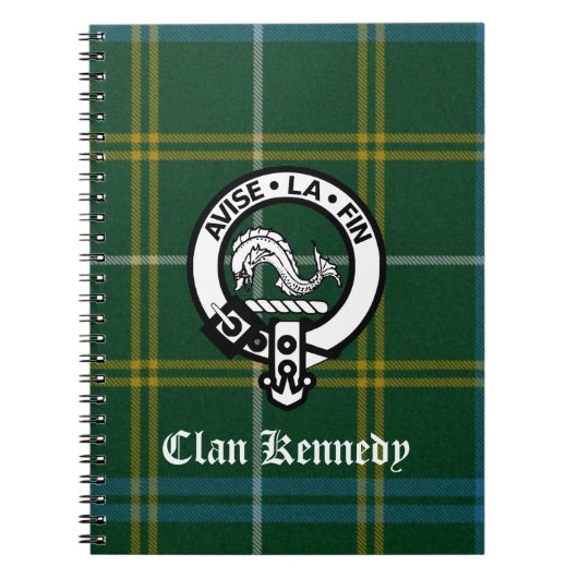 Clan Kennedy Wappen Tartan Notizblock (Vorderseite)