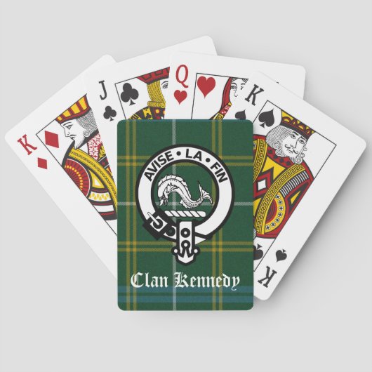 Clan Kennedy Wappen Tartan Spielkarten (Rückseite)