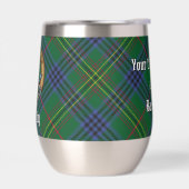 Clan Kennedy Wappen über Tartan (Links)