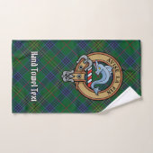 Clan Kennedy Wappen über Tartan Badhandtuch Set (Handtuch)