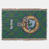 Clan Kennedy-Wappen über Tartan Decke (Vorderseite)