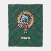 Clan Kennedy Wappen über Tartan Fleecedecke (Vorderseite)
