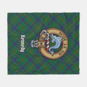 Clan Kennedy Wappen über Tartan Fleecedecke (Vorderseite (Horizontal))