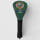Clan Kennedy Wappen über Tartan Golf Headcover (Vorderseite)