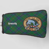 Clan Kennedy Wappen über Tartan Golf Headcover (Vorderseite)