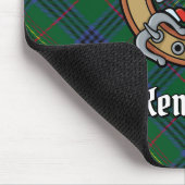 Clan Kennedy Wappen über Tartan Mousepad (Ecke)