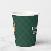 Clan Kennedy Wappen über Tartan Pappbecher (Links)