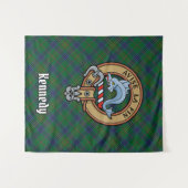 Clan Kennedy Wappen über Tartan Wandteppich (Vorderseite (Horizontal))