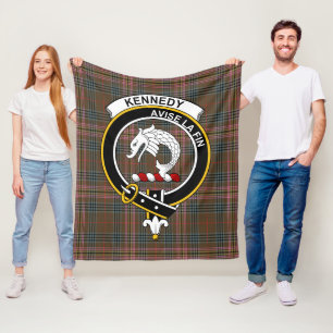 Clan Kennedy Weathered Tartan Kariert Fleecedecke