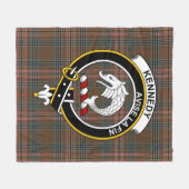 Clan Kennedy Weathered Tartan Kariert Fleecedecke (Vorderseite (Horizontal))