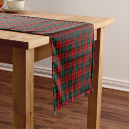 Clan Kerr Red and Forest Green Scottish Tartan Kurzer Tischläufer