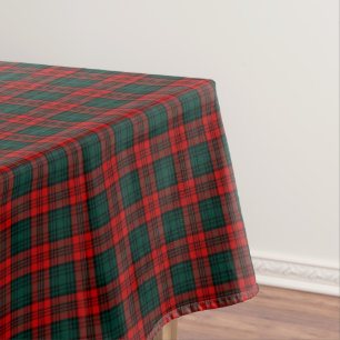 Clan Kerr Rot und Forest GreenScottishTartan Tischdecke