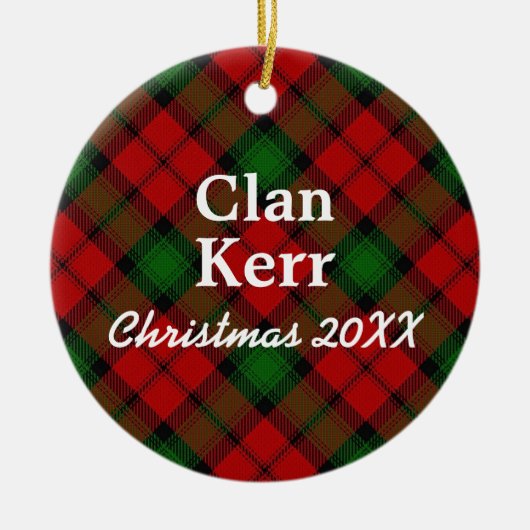 Clan Kerr ScottishTartan Keramik Ornament (Vorne)