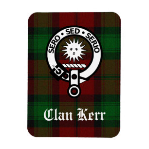 Clan Kerr Tartan and Crest Badge Magnet