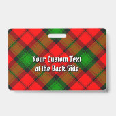 Clan Kerr Tartan Ausweis (Rückseite)