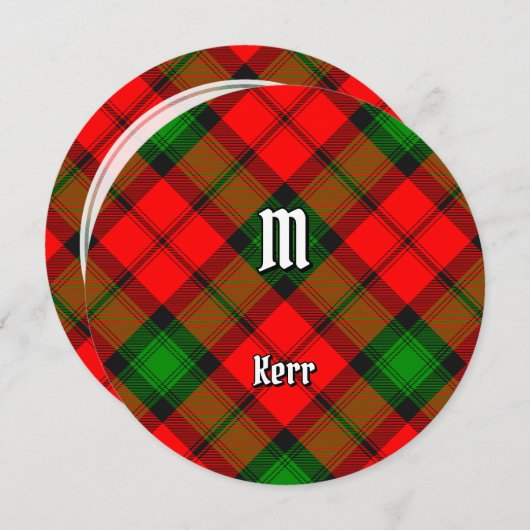 Clan Kerr Tartan Einladung (Vorne/Hinten)