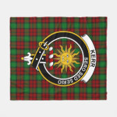 Clan Kerr Tartan Kariert Fleecedecke (Vorderseite (Horizontal))
