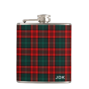 Clan Kerr Tartan Mit Monogramm Flachmann