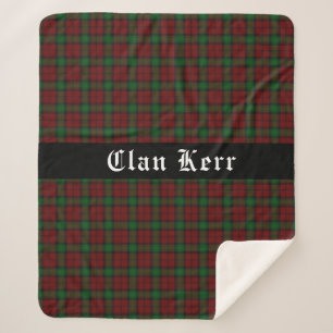 Clan Kerr Tartan Pattern Sherpadecke